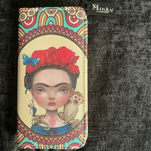 Frida Kahlo illustrated wallet